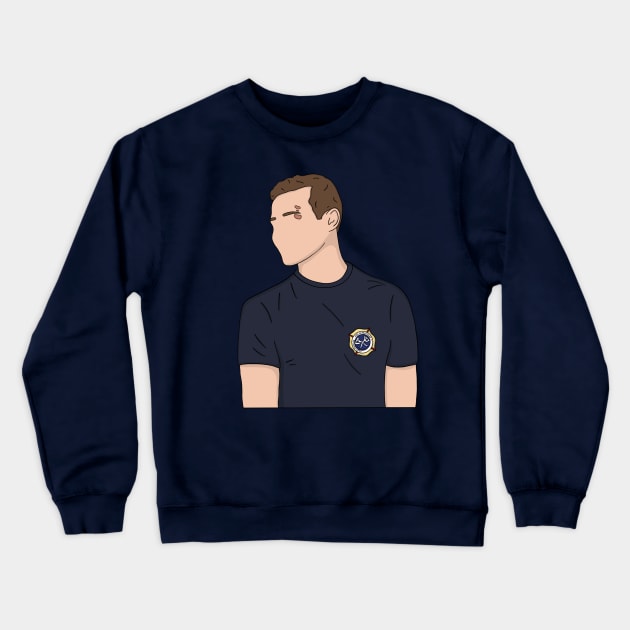 Evan Buckley "Buck"- 911 Crewneck Sweatshirt by hereidrawagain